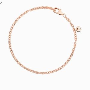 9 karat pure rose gold chain bracelet